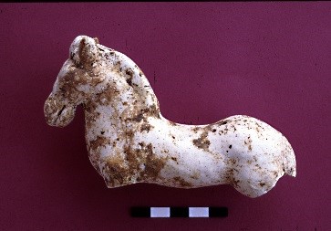 Clay pipe horse figurine ,STG 91