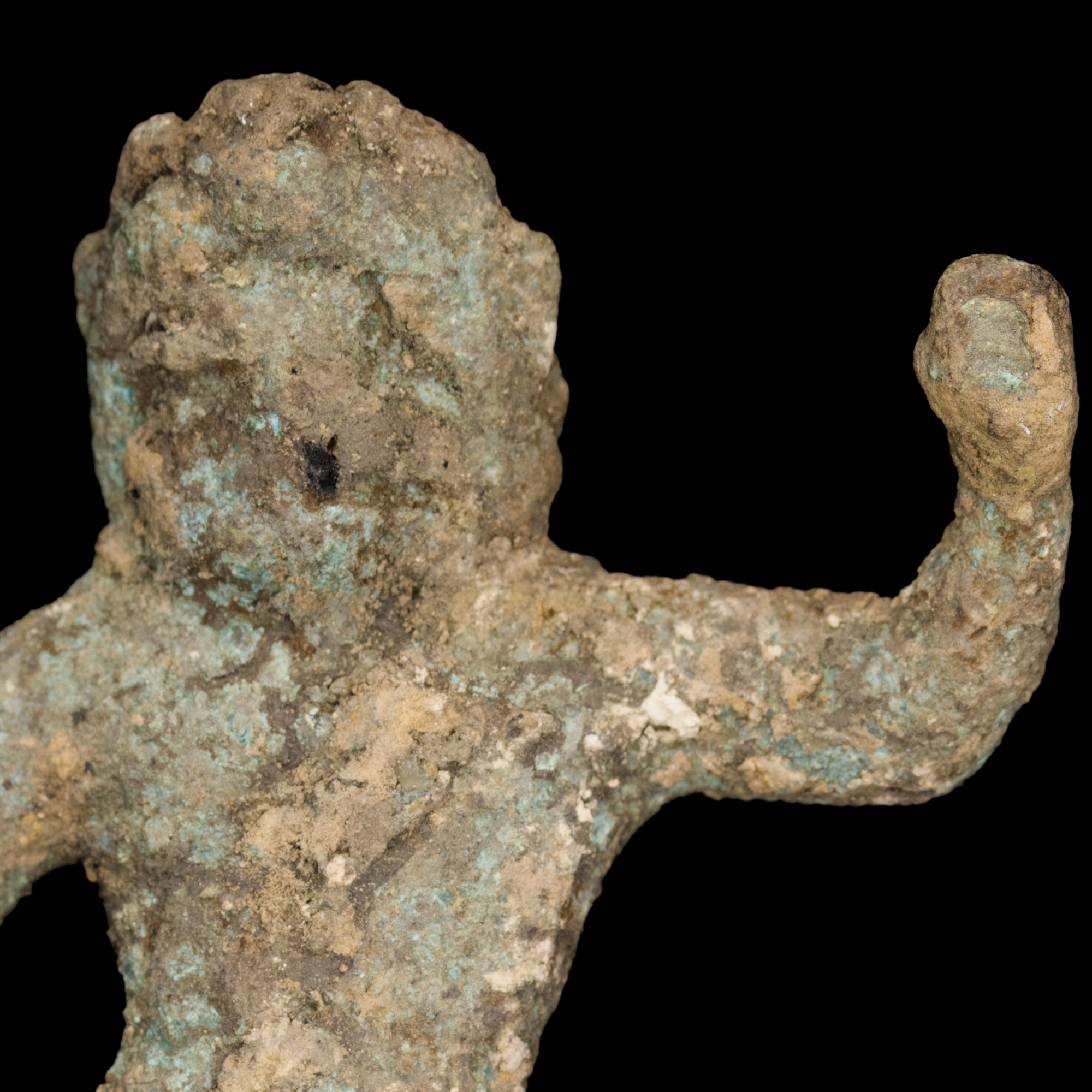Hercules figurine main tile on black